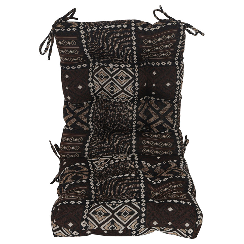 Tapestry Tufted Seat/Back Chair Cushion
