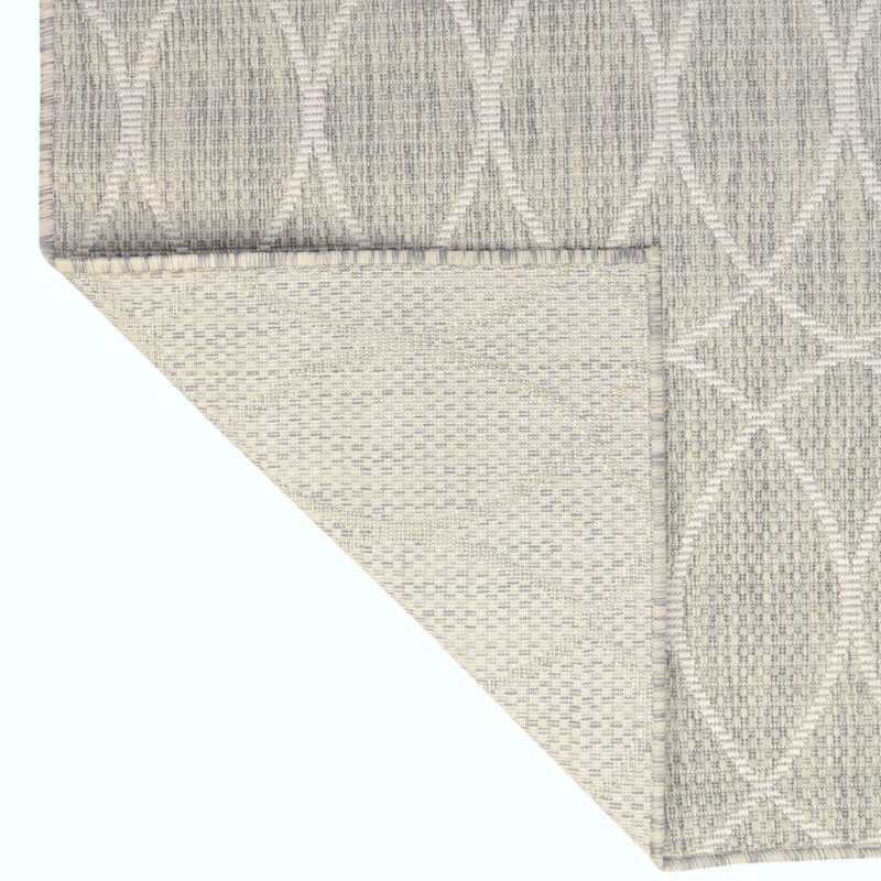 Tapis treillis gris clair intérieur / extérieur gris clair, Rectangle 9 pi x 12 pi
