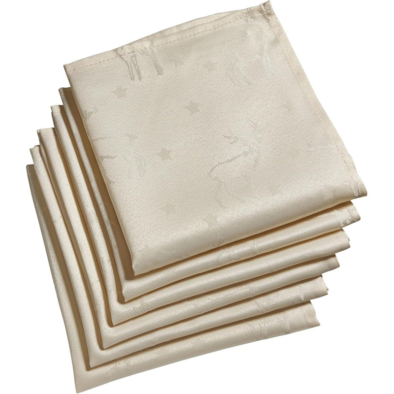Anaiyah Polyester Square Napkin, Cream