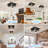 9.8 In. Farmhouse Square Black Flush Mount Ceiling Light Fixture with Turnable Light Cap (2-Pack)-115095777