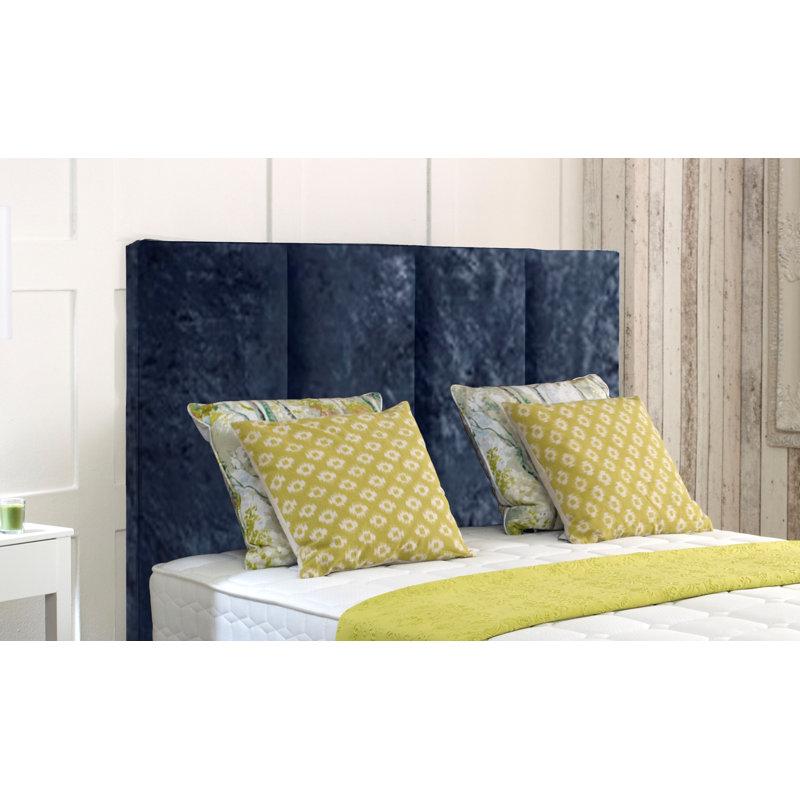 Whalen Upholstered Velvet Headboard, Small Double (4'), Grey