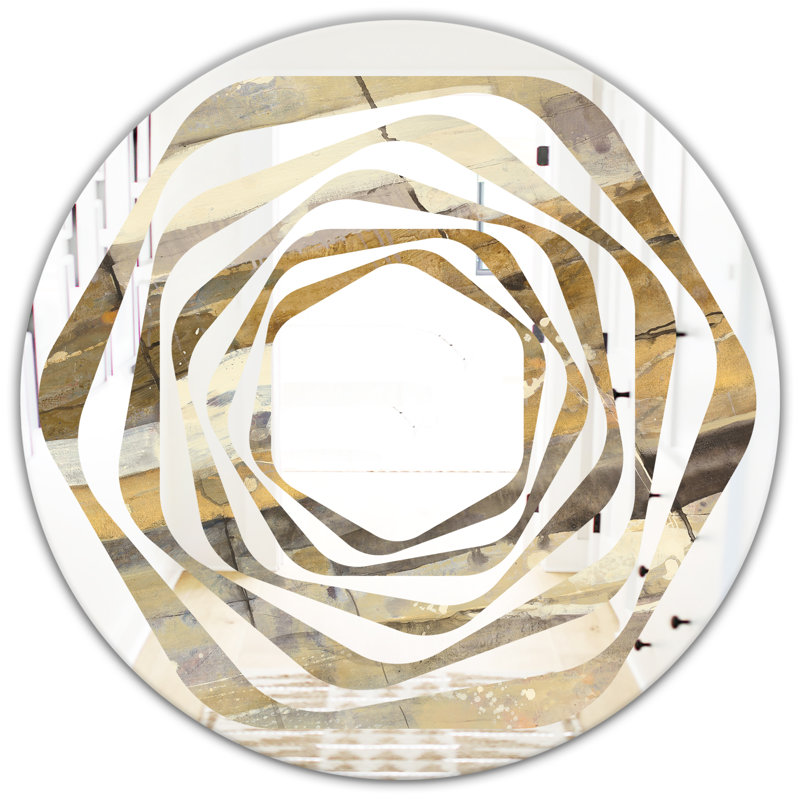 Miroir mural Whirl Fire and Ice Minerals V, 23,6 po x 23,6 po