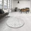 Tapis gris/zone blanche contemporaine-1100028467