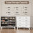 37" Tall 8-Drawer Dresser, Modern Chest of Drawers with X-Shape Base & Adjustable Center Leg, Metal Handles, Anti-Tip Design, Wide Closet Organizer and Storage, White-539804660