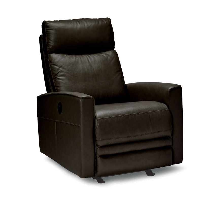 Mcnab Power Recliner, Chocolate Genuine Leather