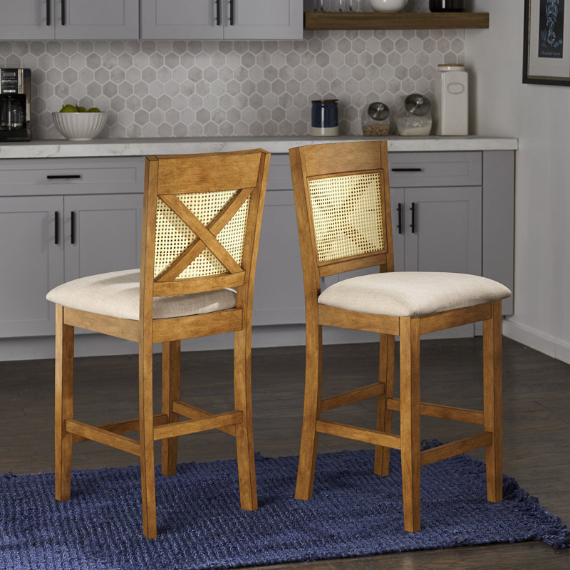 Tabouret de comptoir 26,32 po Pulukan, Chêne
