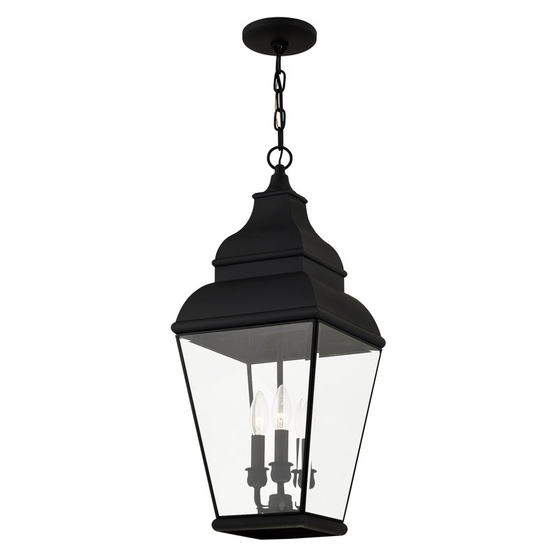 Anousha 3 - Light Outdoor Hanging Lantern, Black