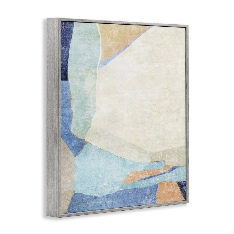 «Geometric Rustic Shapes», art de la giclée encadrée par Suzanne Nicoll, Estampe numérique Farmhouse, H 20 po x l 16 po