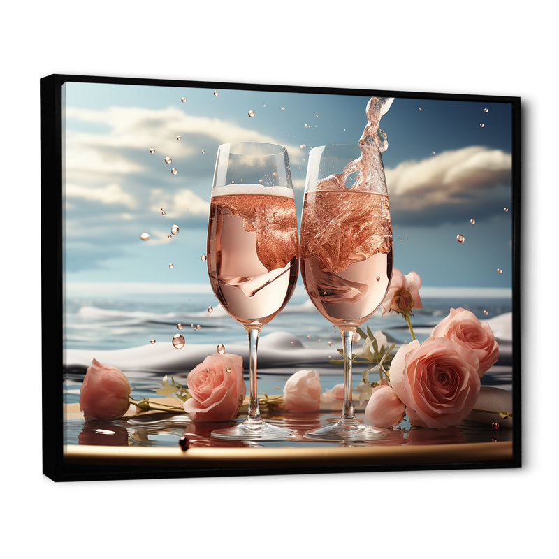 Bulles de rêves II sur toile, Cadre flottant noir, H 12 po x l 20 po x P 1 po