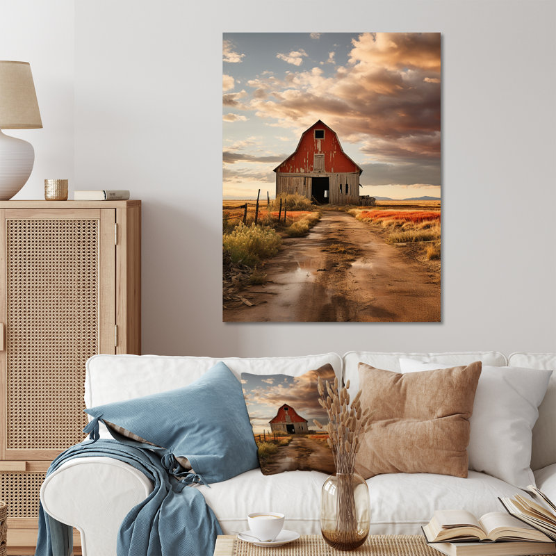 Barns Rustic Charm IV - Barns, art mural en métal, H 20 po x l 12 po x P 1 po