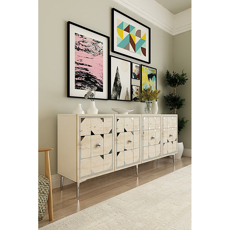 Console, Beige/Silver