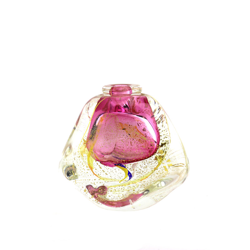 Toulose European Art Glass Vase Ruby