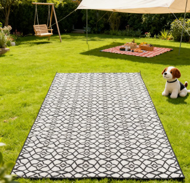 Tapis de patio, tapis d'extérieur réversible