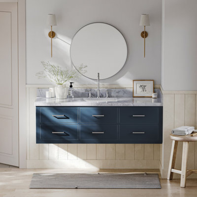 Ensemble de meuble-lavabo mural simple 61 po