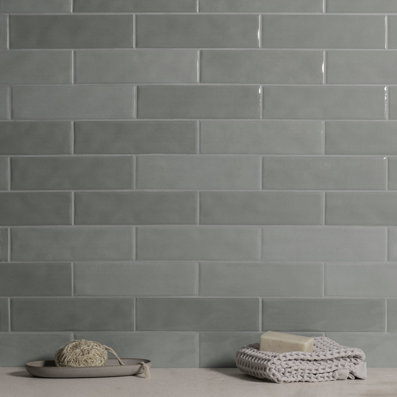Countryside 3 in. x 10 in. Meadow Gloss Ceramic Subway Wall Tile, Meadow Gloss
