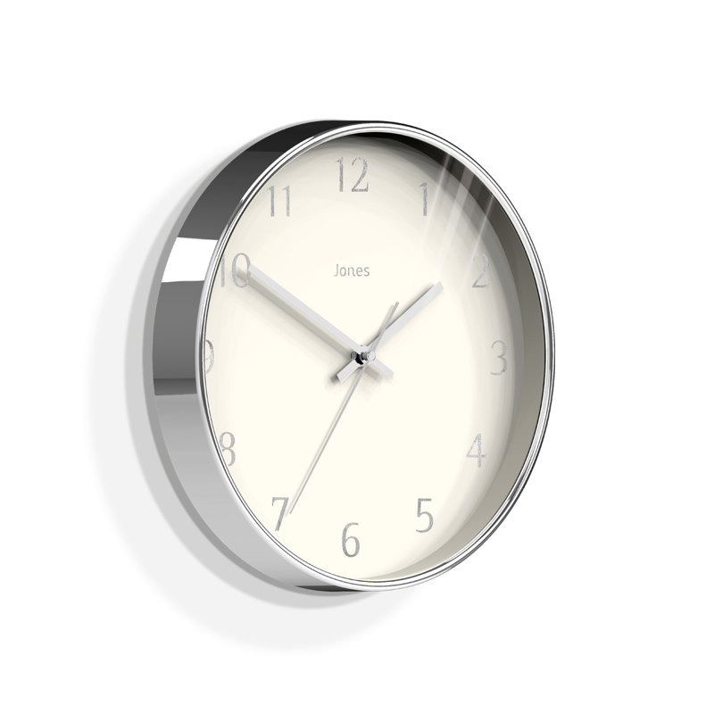Acrylic Wall Clock, Silver