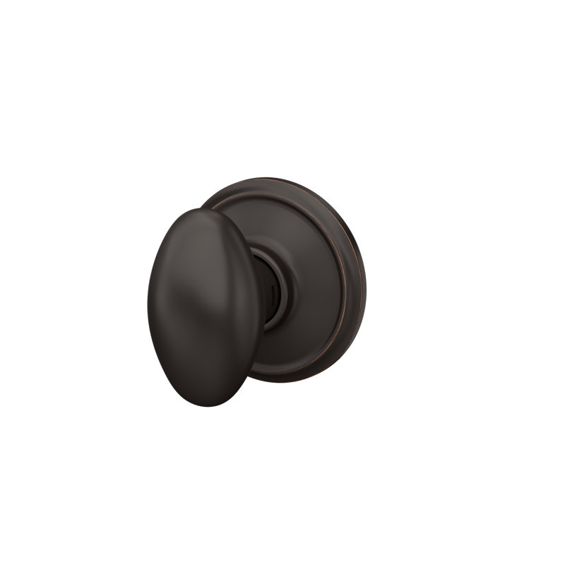 Siena Passage Door Knob with Rosette, Aged Bronze
