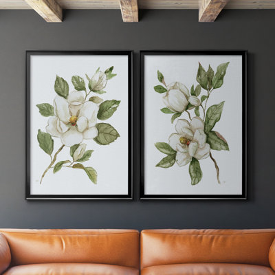 «Magnolia Morning I», toile encadrée de qualité supérieure - prête à être accrochée