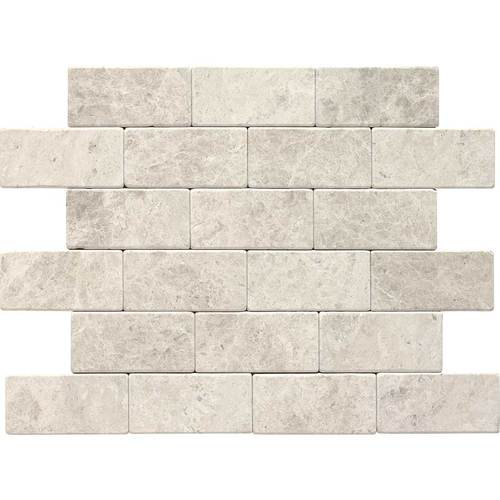 Martinique 6" x 3" Polished Natural Stone Field Tile in Arctic Grey