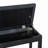 Black Tufted Faux Leather Double Piano Bench with Storage-973851108