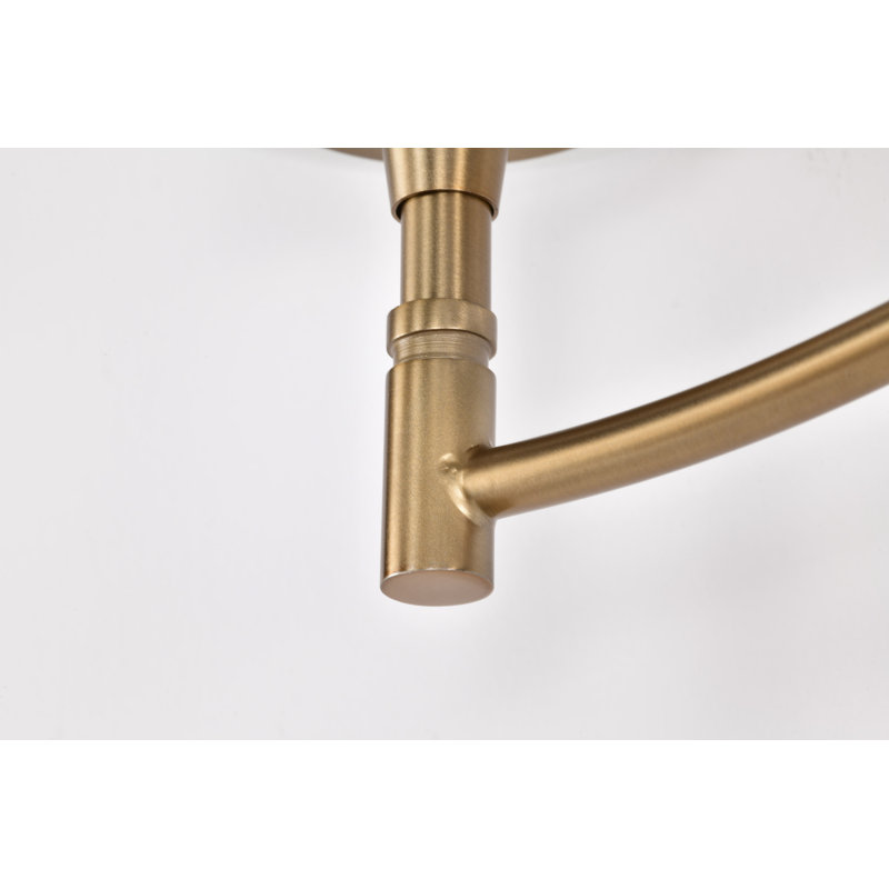 Coiffeuse Lawrie - verre opale Lawrie, Bronze brillant, H 12,38 po x l 22 po x P 7 po, Trois lumières