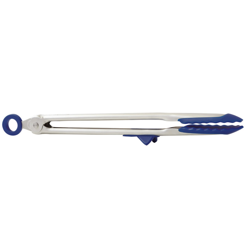 Pinces en silicone Tovolo Tip Top de 33,7 cm (13,25 pouces) pour cuisiner, griller et servir, indigo foncé, Indigo foncé