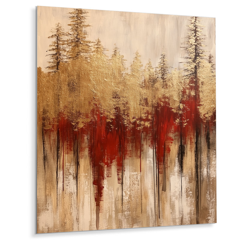 Cathédrale de séquoias I - Forêt, art mural en métal, impression de forêt, L 12 po x H 20 po