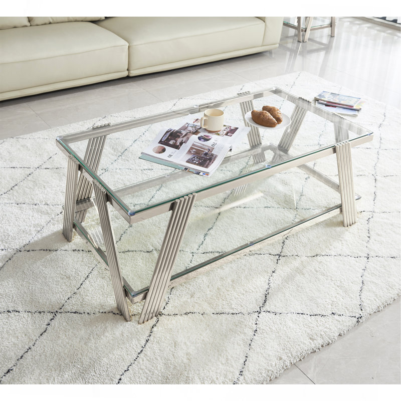 Table basse 47 po, Argent argent