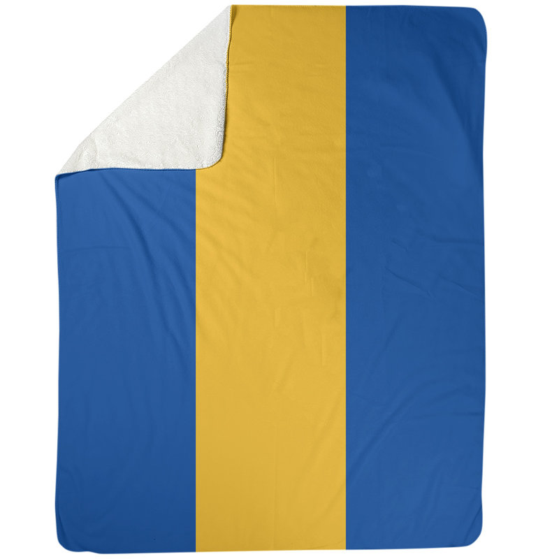 Jeté de hockey st. louis, 50 po x 60 po, Bleu royal / doré / bleu royal, Touche de vison