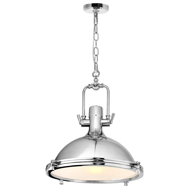 Luminaire suspendu 1 lumière DEL Alheli, Chrome