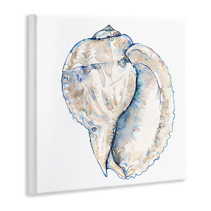Conch coquille sur art mural blanc par Christine Zalewski