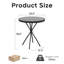 Tables de bout Modern, table d'appoint ronde en verre trempé noir de 24 po