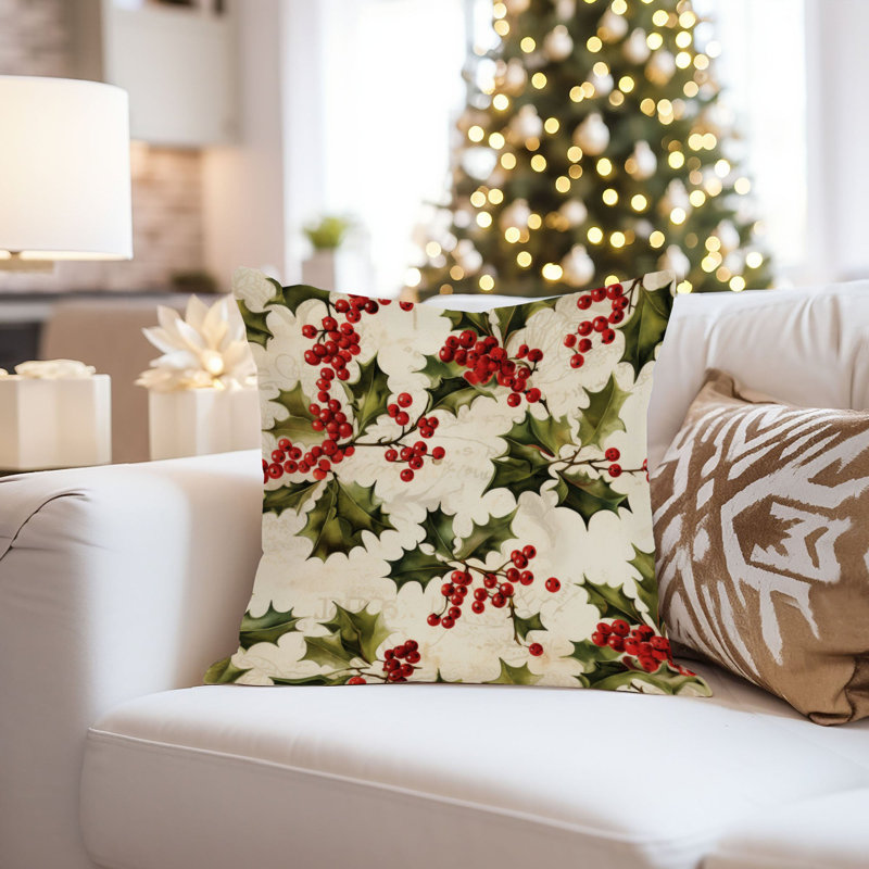 Botanical Christmas Pattern Botanicals Classical, 16" x 16"