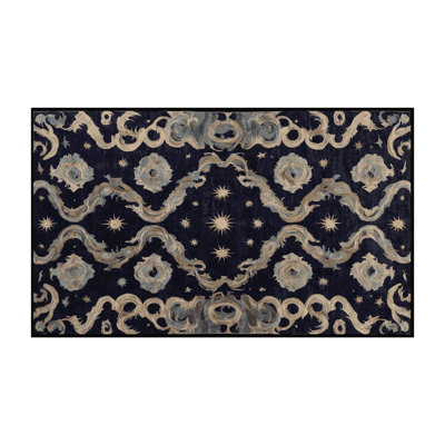 Machine Washable Gray Area Rug
