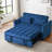 3 in 1 Convertible Sleeper Sofa Bed with Pillows-577722695