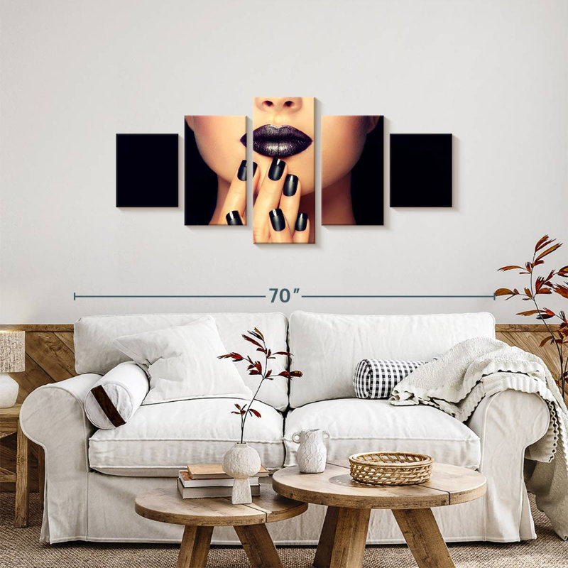 Black Lips And Nails, 24" H x 55" W