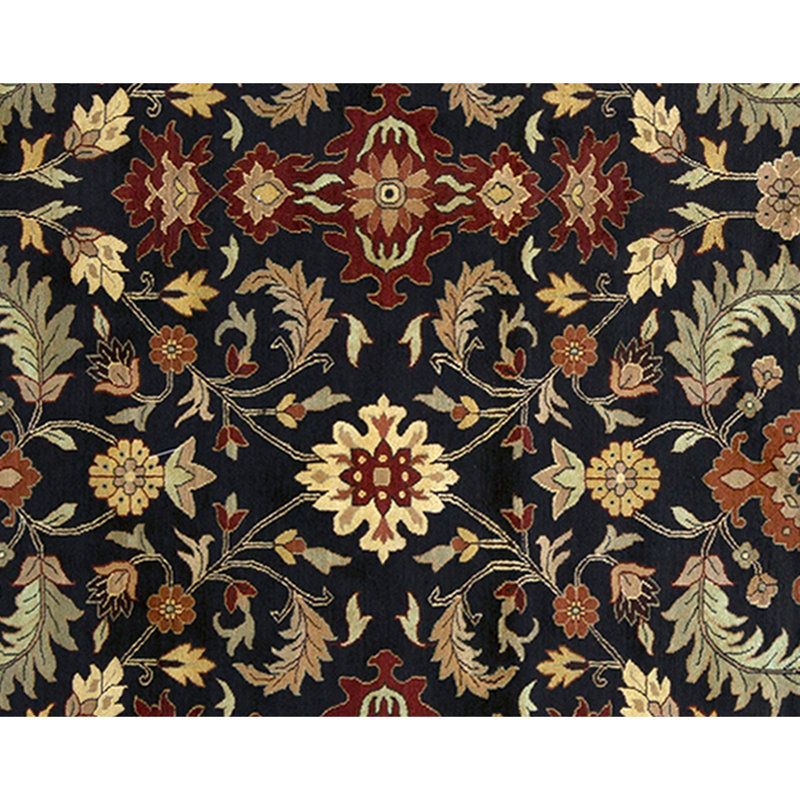 High-Quality Hand-Knotted Blue And Gold Area Rug