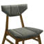 Ensemble de salle à manger rectangulaire en noyer 5 pièces avec chaises rembourrées gris anthracite Deason-123103555