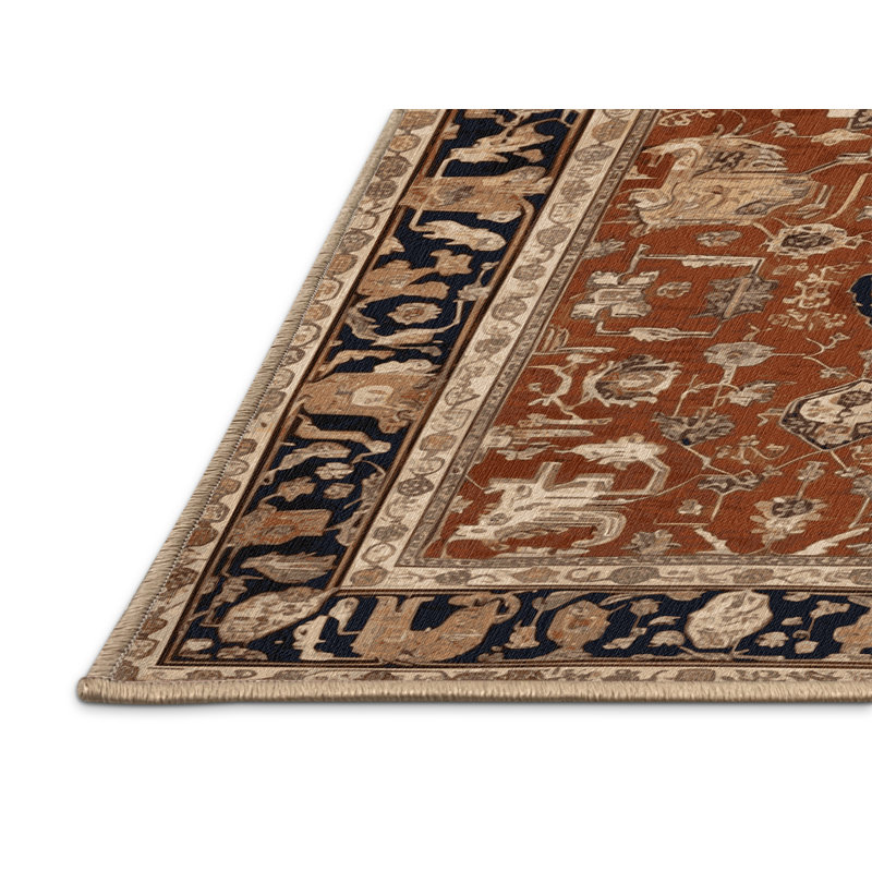 Tapis brun lavable à la machine, Rectangulaire 2 pi x 3 pi