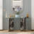 Glass And Silver Console Table