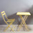 3 Piece Patio Bistro Set Of Foldable Square Table And Chairs-907444614