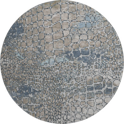Premium Machine Washable Lukas AMF988 Squares Rug