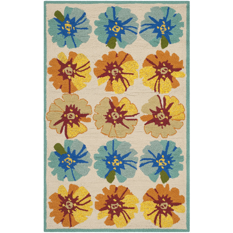 Tapis floral crocheté à la main Doyle, Rectangle 2 pi 6 po x 4 pi