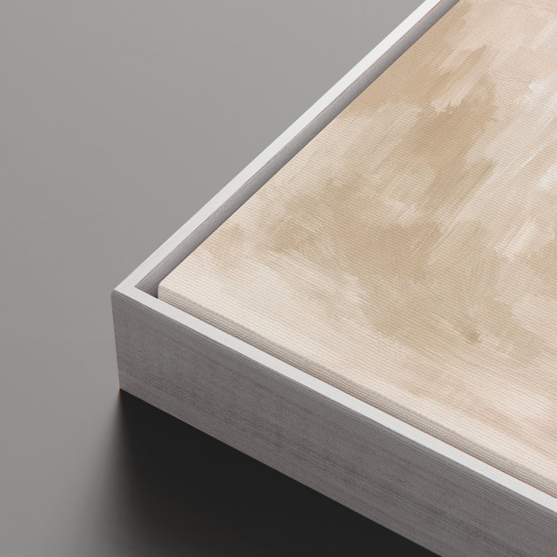 «Soft Soft Neutral Abstract», reproduction d'art encadrée encadrée, H 24 po x l 36 po, Blanc
