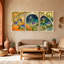 Passion, ensemble de 3 impressions sur toile de style vitrail Art Nouveau-259375704