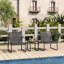 Ensemble de sièges d'extérieur pour 2 personnes avec structure résistante aux intempéries et tissu en filet durable, ensemble de 3 pièces-113688887