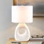 Lampe de table en céramique blanche voir ci-dessous