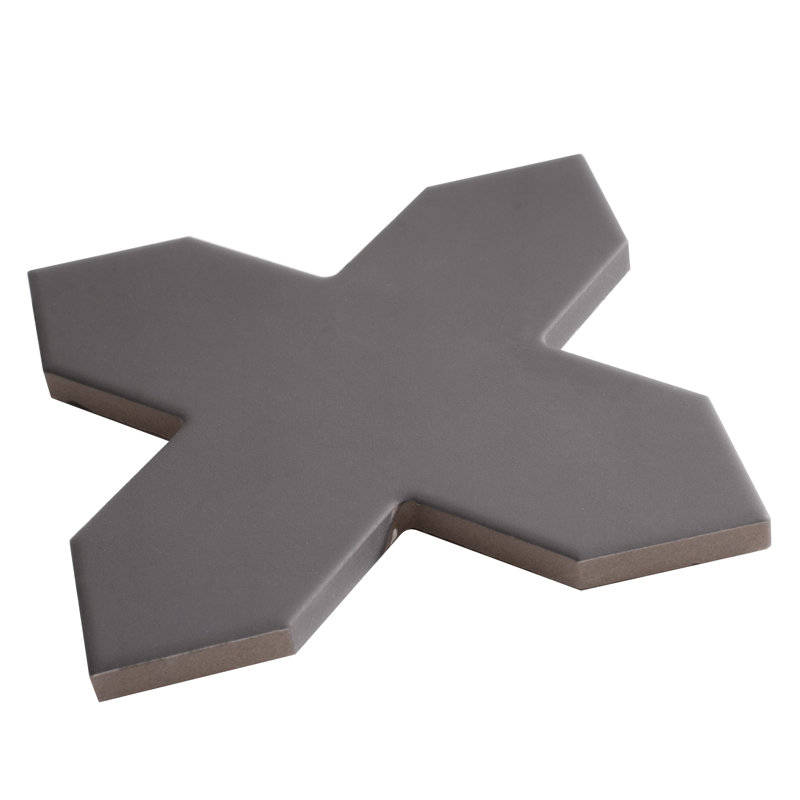 Carreau de porcelaine et de mur en porcelaine matte de 7 po Seville avec graphite 7 po Seville (10,62 pieds carrés / caisse) - paquet de 68