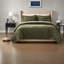 Ensemble de literie King - Pièce, couvre-lit en velours vert avec matelassage de style moderne