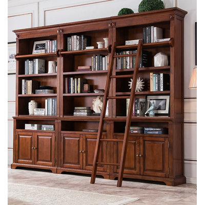 American-Style Solid Wood Integrated Wall-To-Wall Bookcase